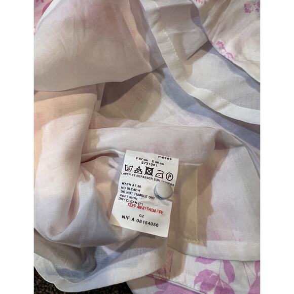 Les Bébé de Florian’s Dress 100% Cotton 6 Months Pink & White Made In France - Picture 6 of 6